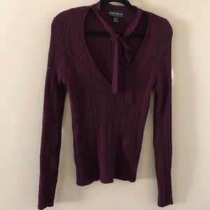 Forever 21 plum ribbed sweater
